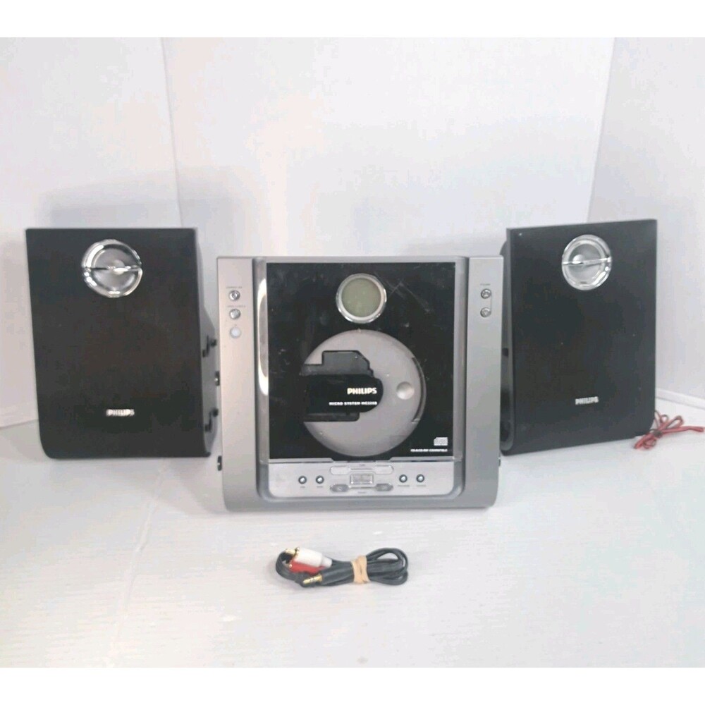 Philips MC235B 37 Micro Shelf Stereo System CD AM FM Speakers Tested No Remote